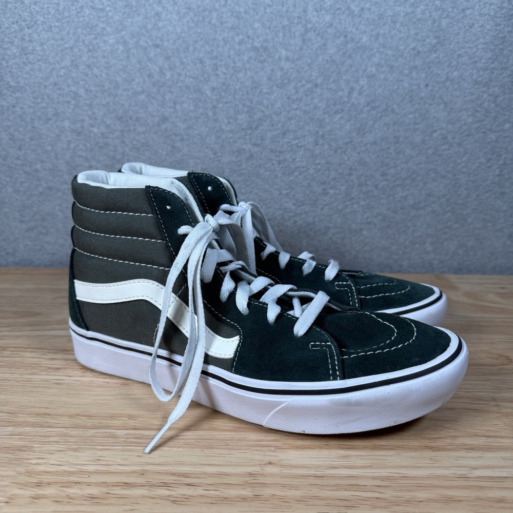 Vans‎ Sk8-HI Green Suede High Top Skate Shoes Men's Size 8 / Women's Size 9.5